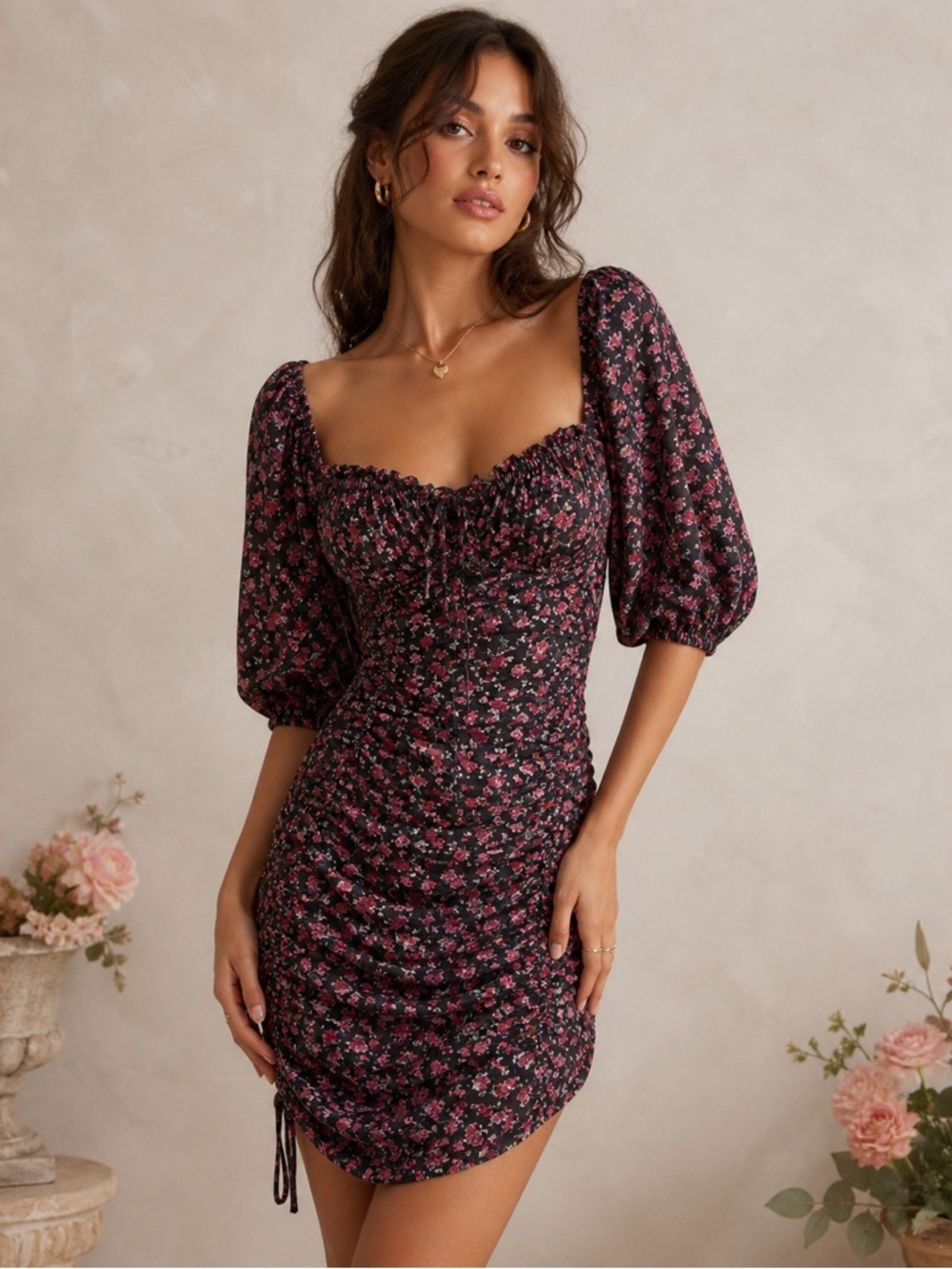 For Love & Lemons Women's Floral Bustier Mini Dress Size S NWT